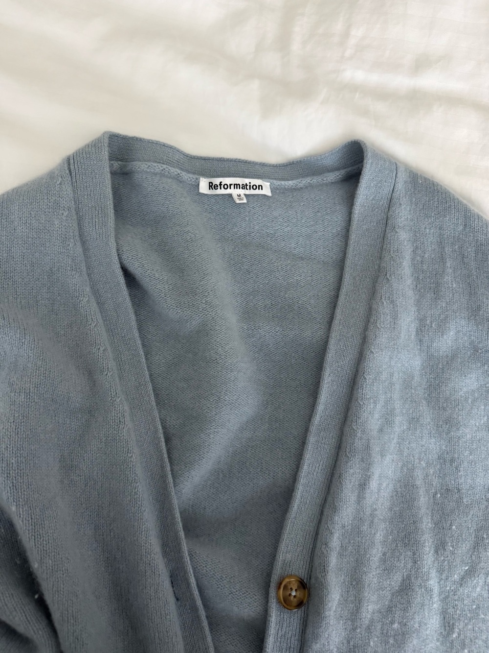 Reformation Powder Blue Cropped Cardigan and Tank Set - Picture 6 of 8